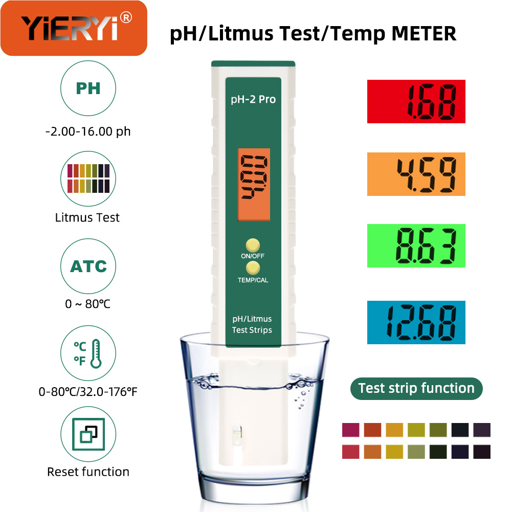 Ph Up Down Solution - Yieryi Digital PH Meter with LCD