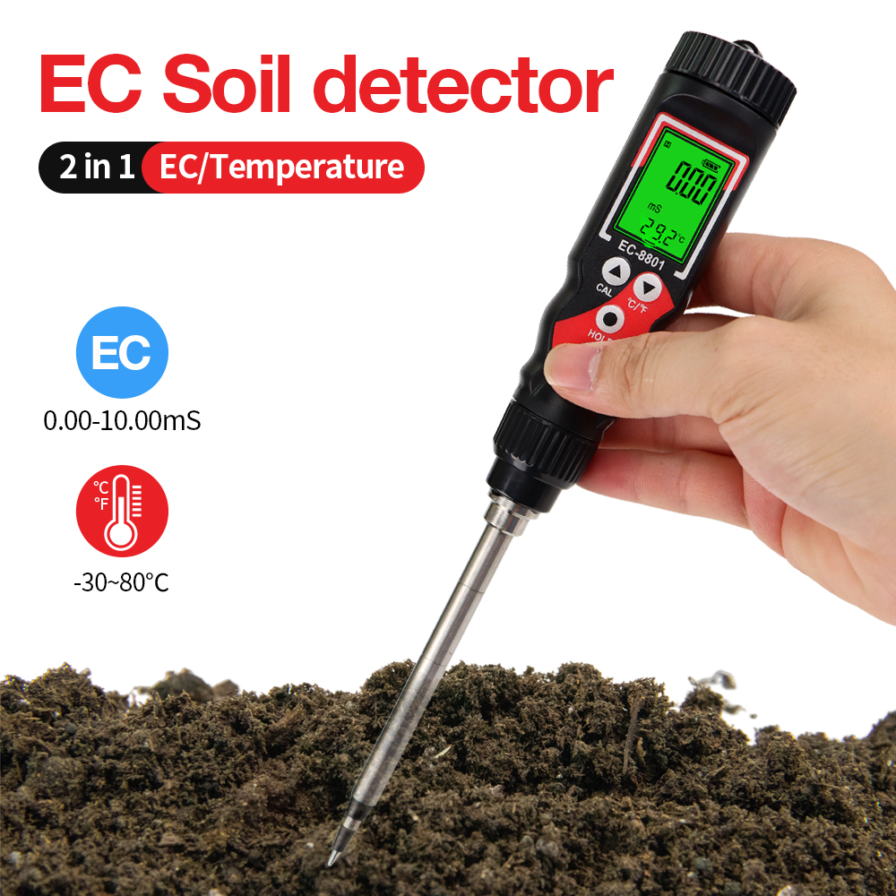 EC-8801 Portable Soil EC Meter - Ec Meter Digital reseña y precio