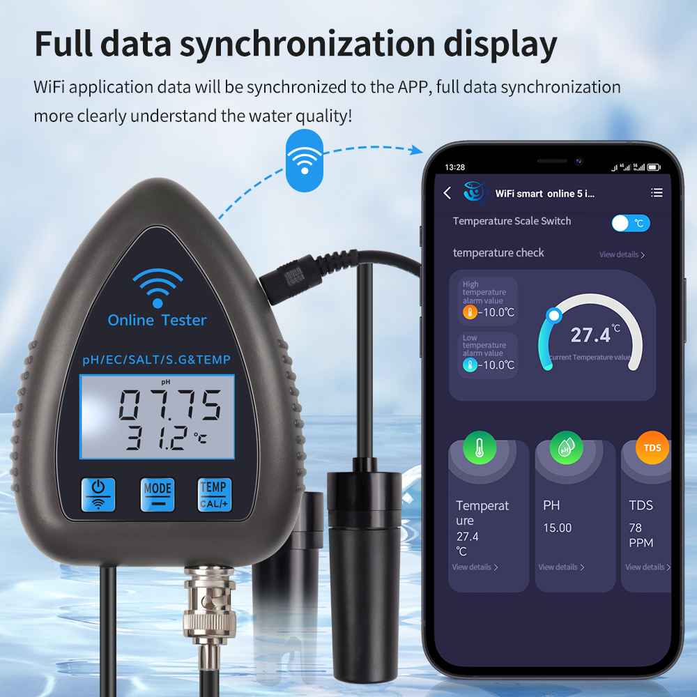 Tuya WiFi 5 in 1 Water Quality - Ph Up Down Solution reseña y precio