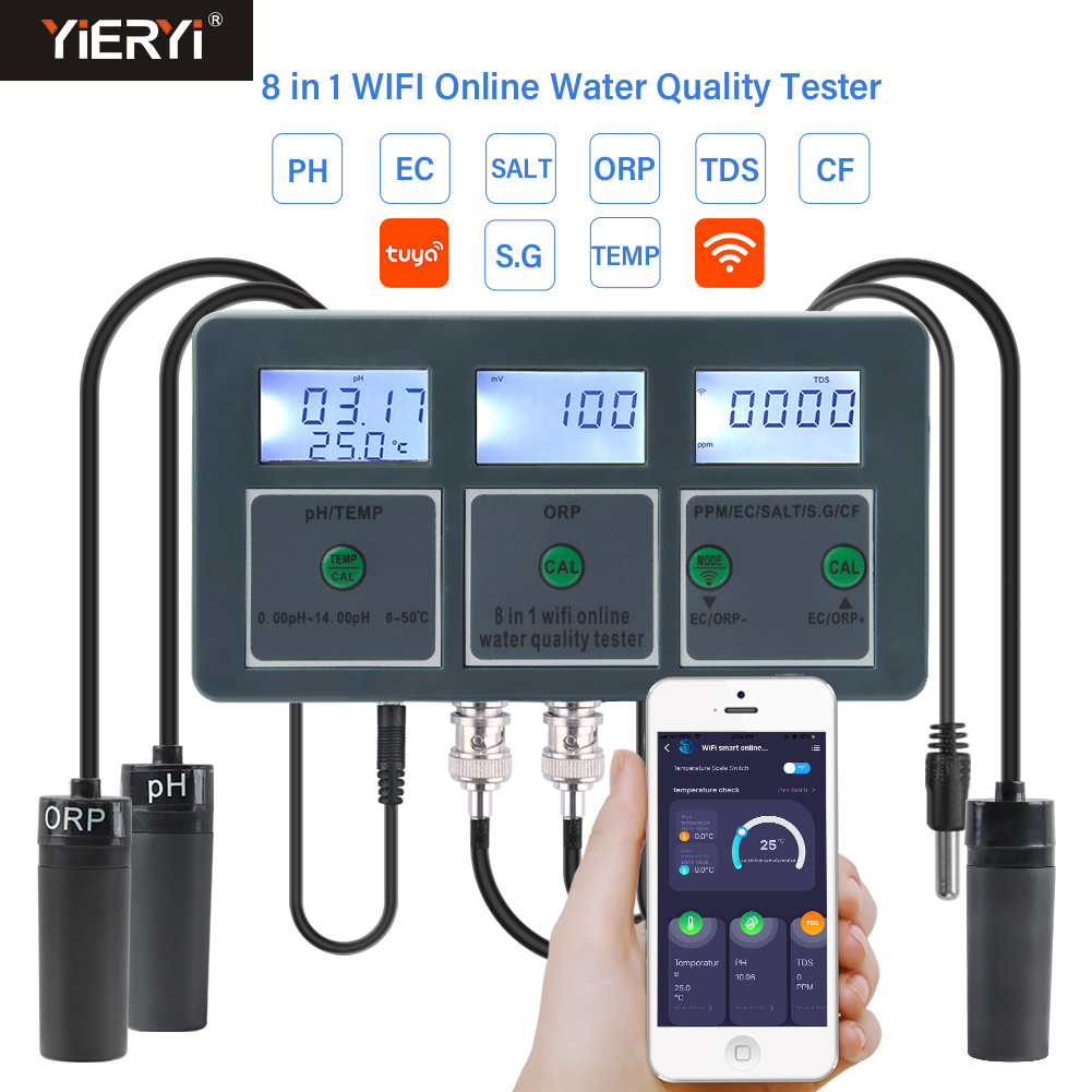 WiFi Tuya Smart PH Meter Data  - Ec Meter Digital reseña y precio