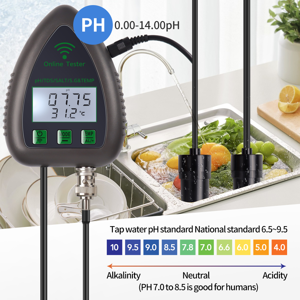 Tuya WiFi 5 in 1 TDS/EC/SALT/S - Ec Meter Digital reseña y precio