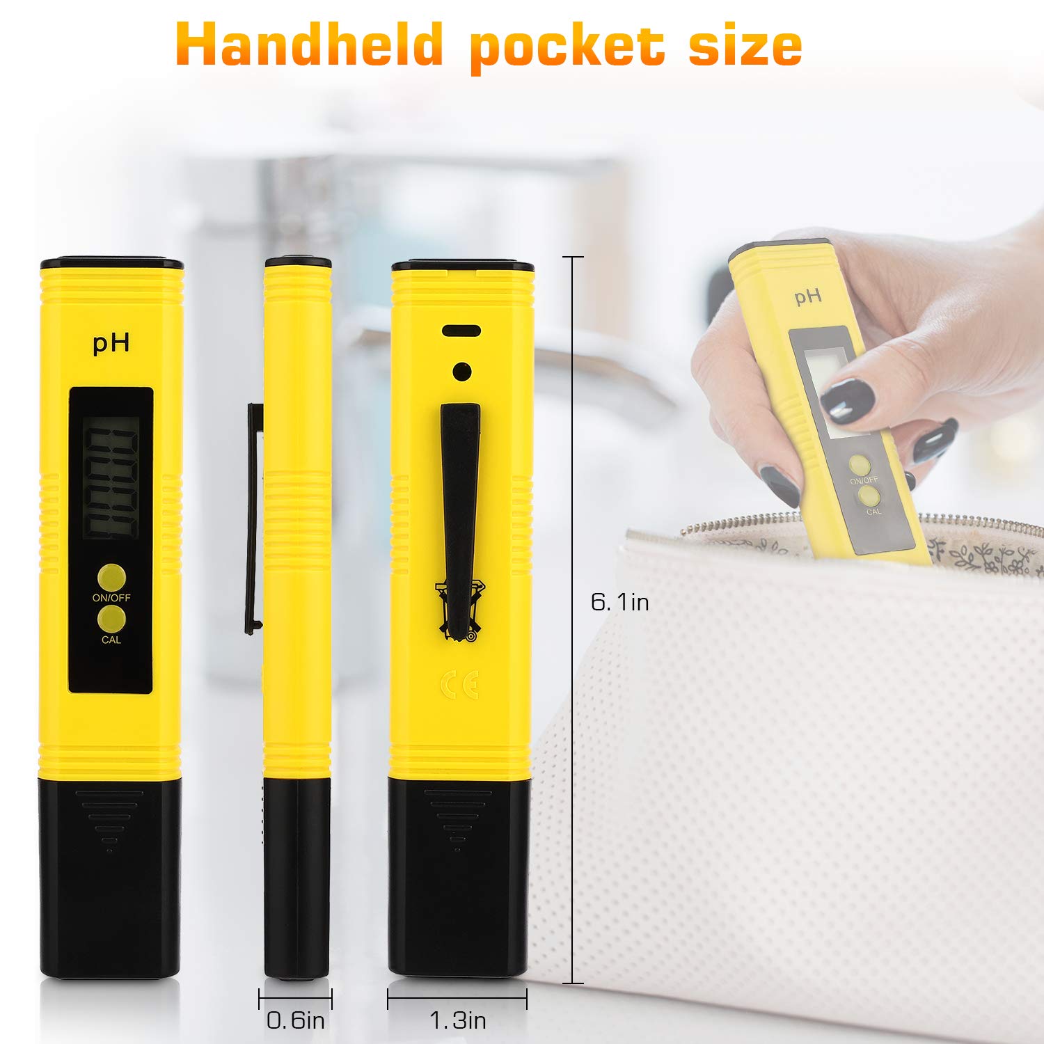 PH Meter 0.01 High Precision f - Ph Up Down Solution reseña y precio
