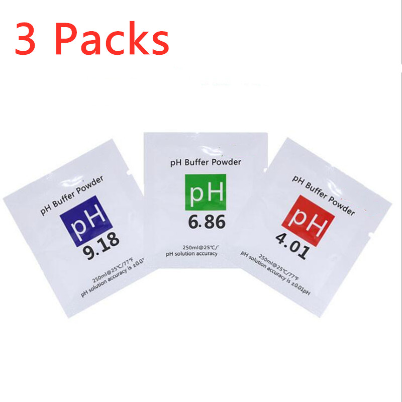 3pcs/lot PH Buffer Powder Meas - Ph Up Down Solution reseña y precio