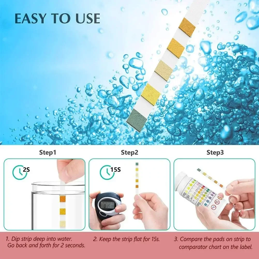 5 in 1  PH Test Strips Multipu - Ph Up Down Solution reseña y precio