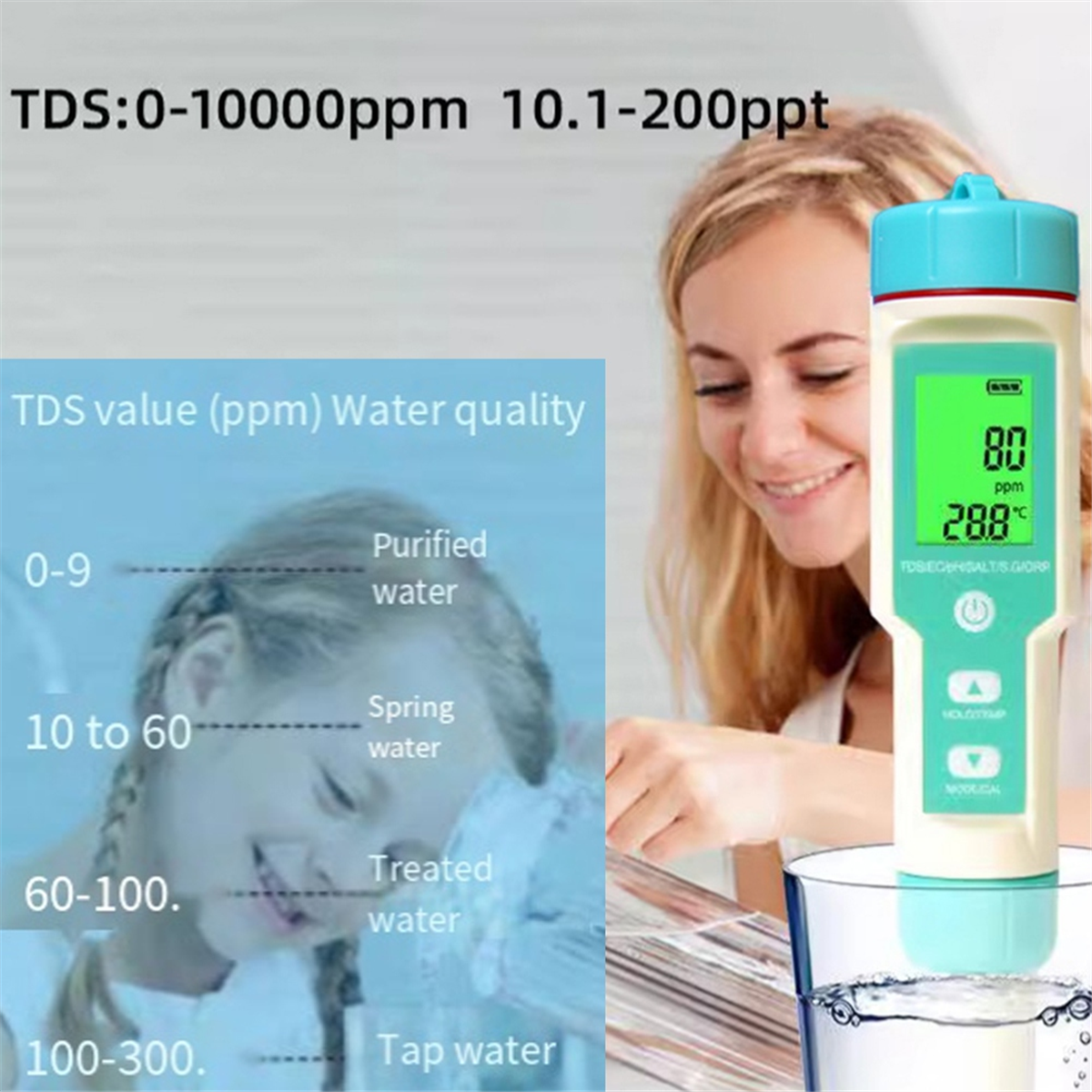 AA98 7 in 1 Water Quality Test - Ec Meter Digital reseña y precio