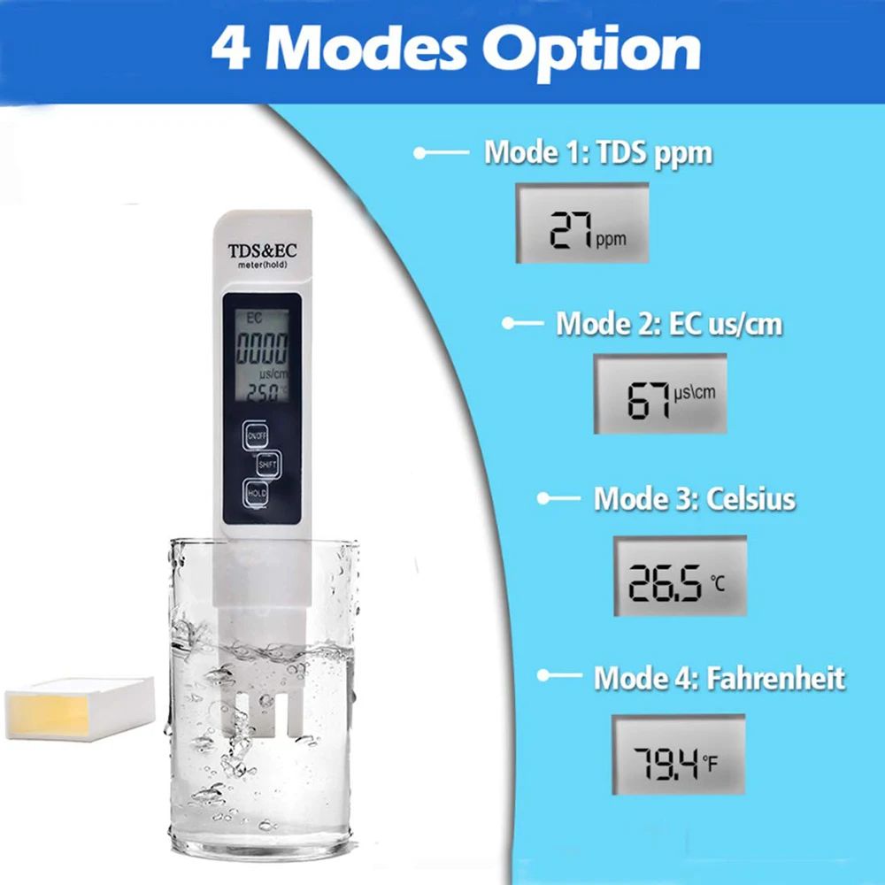 Digital TDS EC Water Tester Me - Ph Up Down Solution reseña y precio