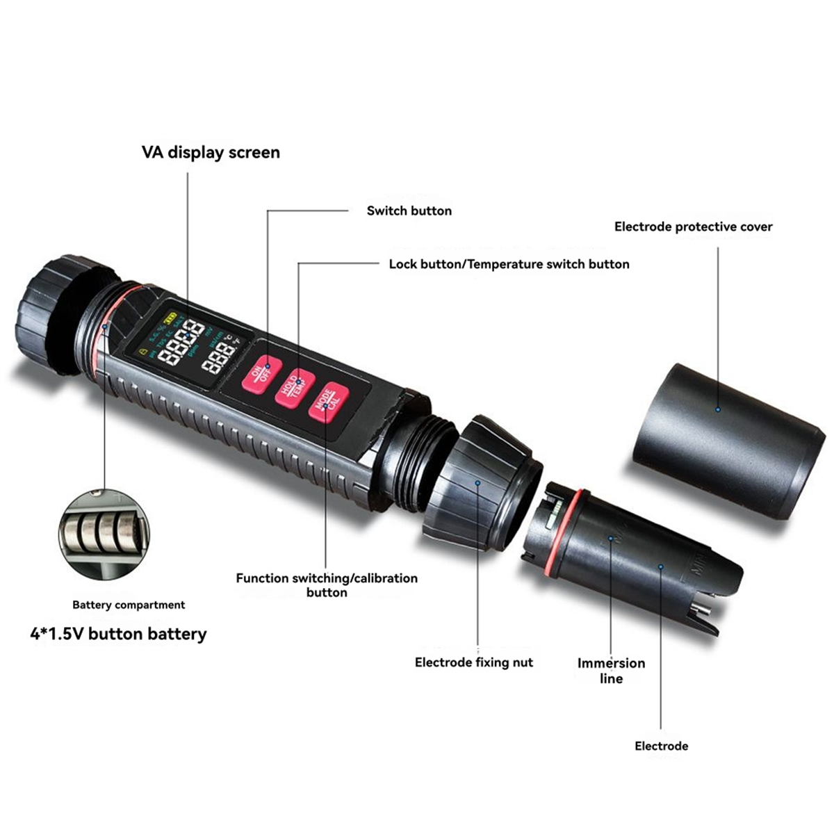 AA98 7 in 1 Digital Water Qual - Ec Meter Digital reseña y precio