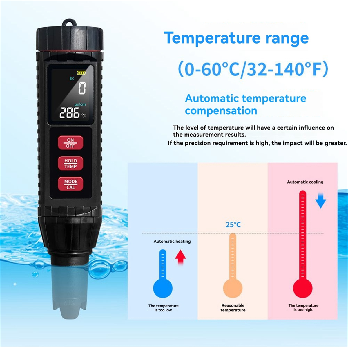 AA98 7 in 1 Digital Water Qual - Ec Meter Digital reseña y precio